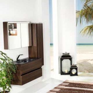 Зеркальный шкаф Armadi Art Vallessi 80см дуб тёмный 547-D